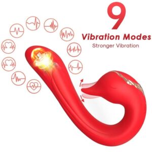 Armony - Vibrador Delfin Multiposição E Efeito De Calor Vermelho
