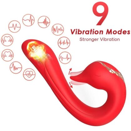 Armony - Vibrador Delfin Multiposição E Efeito De Calor Vermelho