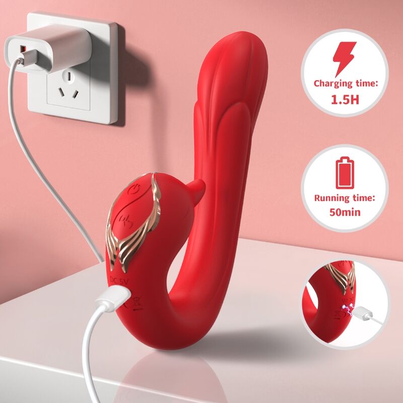 Armony - Vibrador Delfin Multiposição E Efeito De Calor Vermelho - Image 4