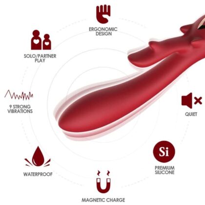 Armony - Elk Vibrador Coelho Curvado Vermelho