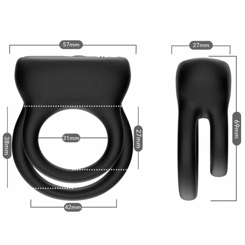 Armony - Vibrador De Anel Duplo Preto - Image 4