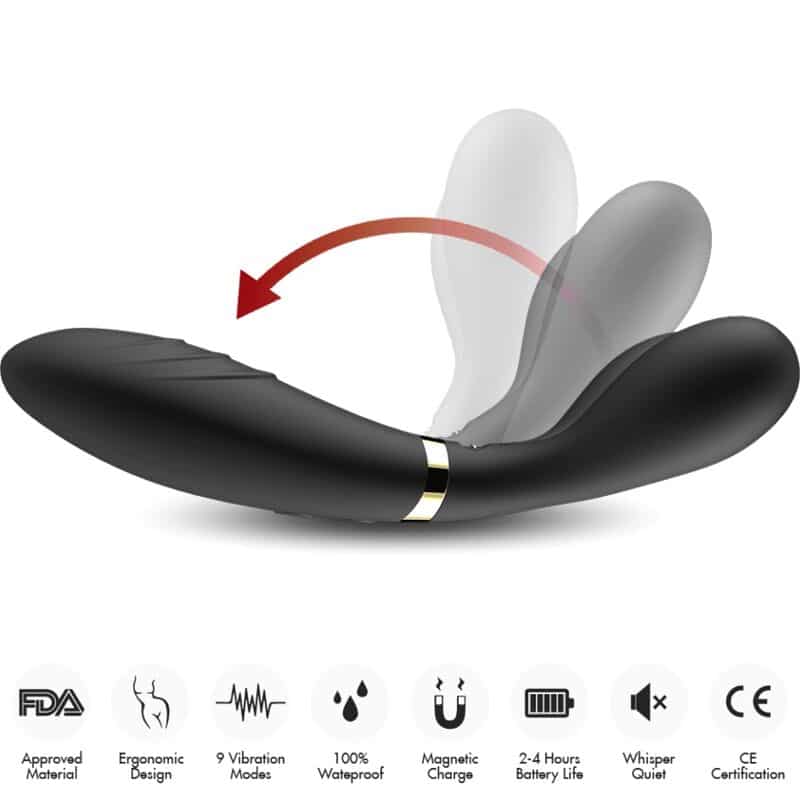 Armony - Massager Y-Wand E Vibrador Cabeça Dupla Preto - Image 3