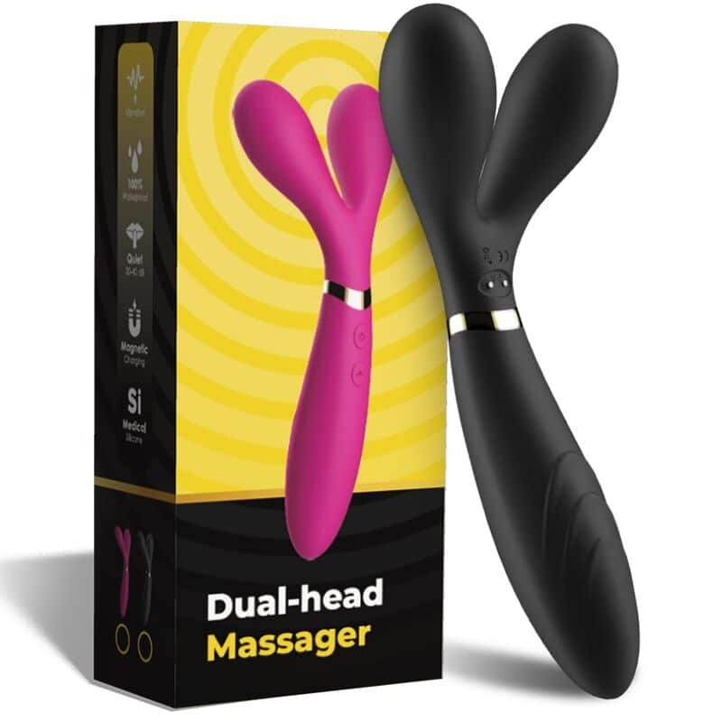 Armony - Massager Y-Wand E Vibrador Cabeça Dupla Preto - Image 5
