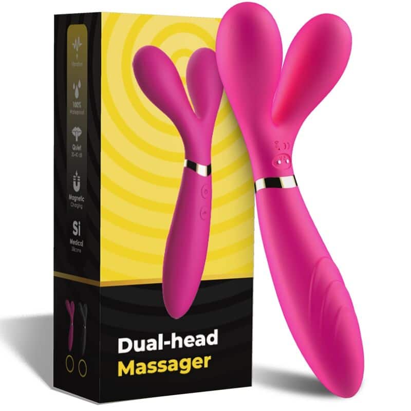Armony - Massager Y-Wand E Vibrador Cabeça Dupla Fúcsia - Image 5