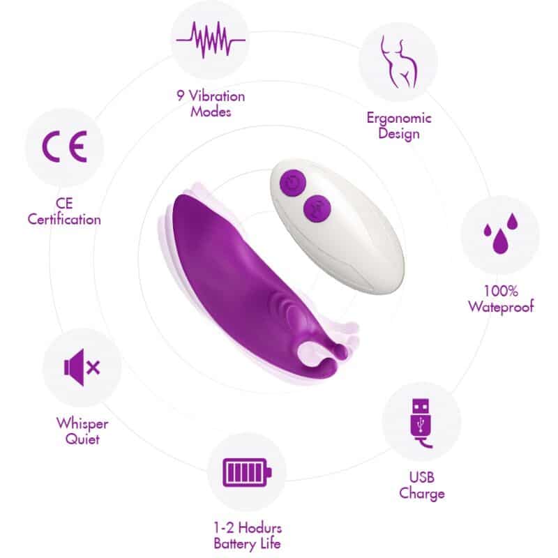 Armony - Honeybee Wearable Calças Vibrador G-Spot Controle Remoto Roxo - Image 3