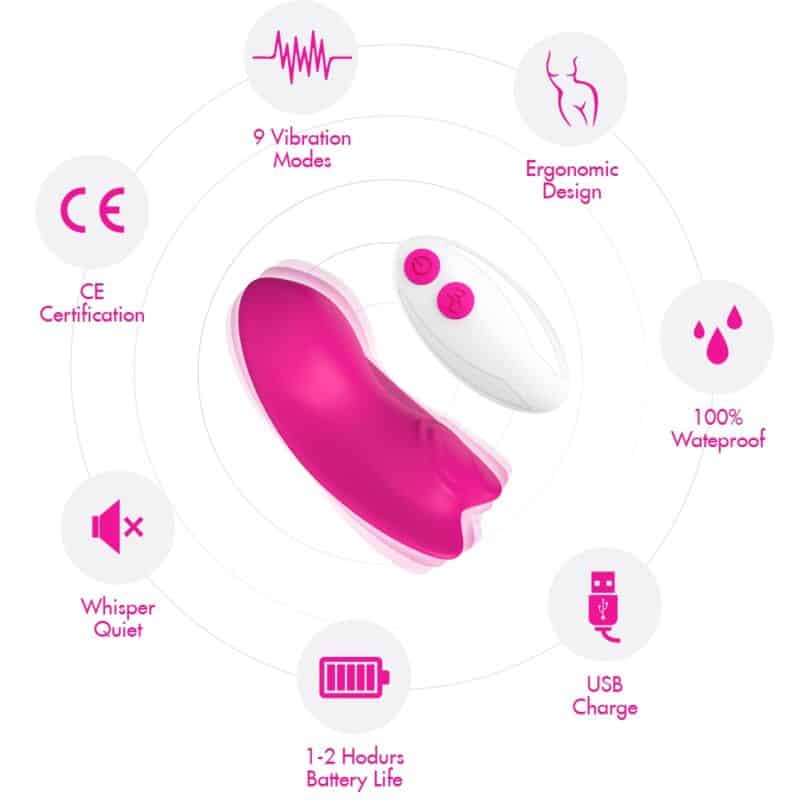 Armony - Calça Vibradora Butterfly Wearable Controle Remoto Rosa - Image 3