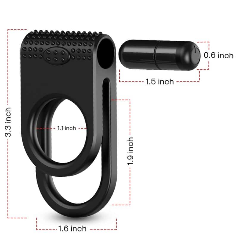 Armony - Anel Vibrador Duplo Twins Para Casais Preto - Image 3