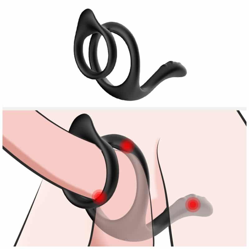 Armony - Anel Anal Duplo Tail Preto - Image 3