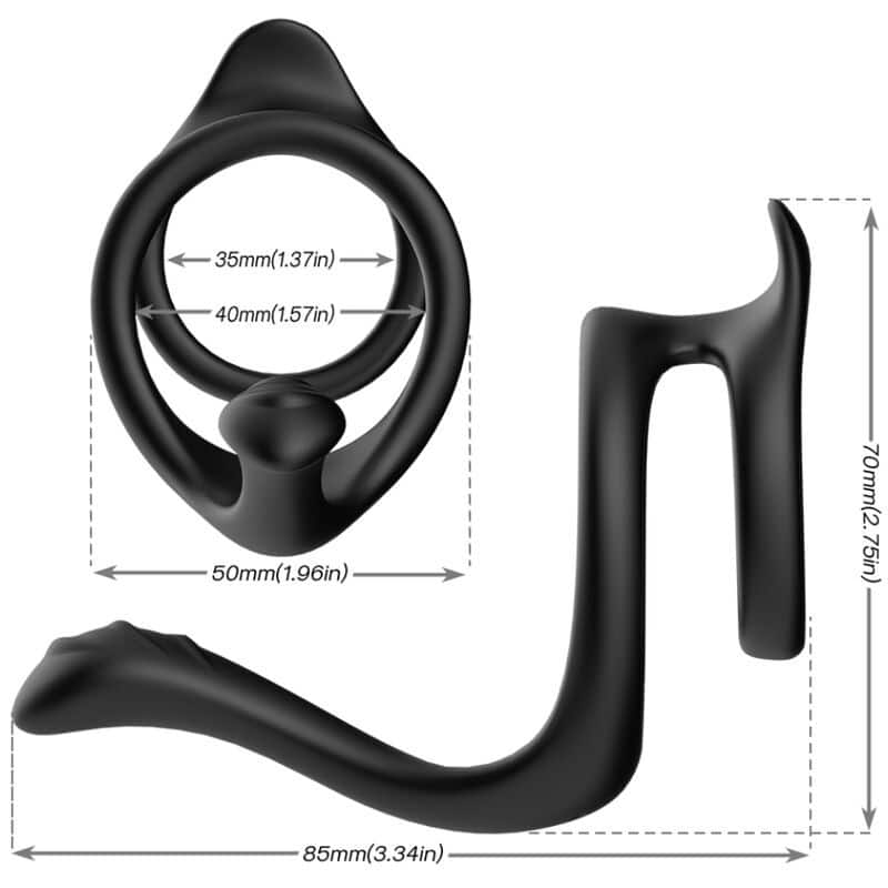Armony - Anel Anal Duplo Tail Preto - Image 2
