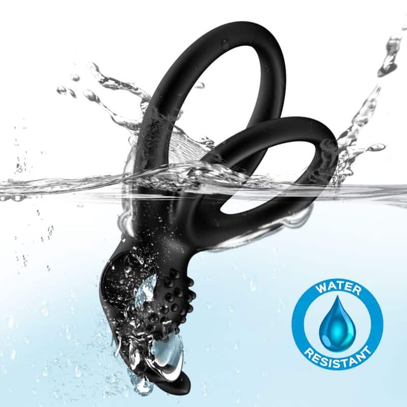 Armony - Anel Vibrador Duplo Viajante Para Casais Coelho Preto - Image 2