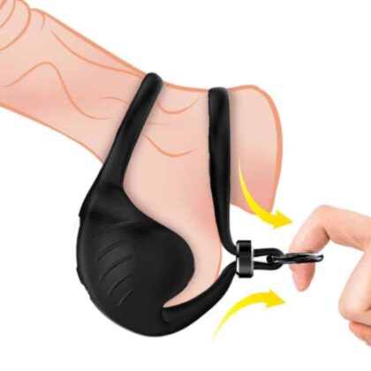 Armony - Anel Vibrador Manta Escroto Preto