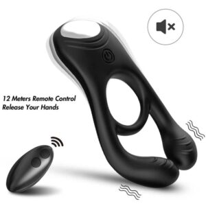 Armony - Anel Vibrador Duplo Veyron Para Casais Com Controle Remoto Preto