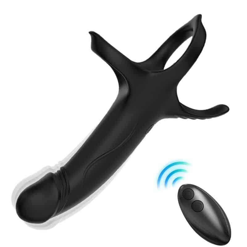 Armony - Dildo Com Anel E Controle Remoto Vibrador Preto