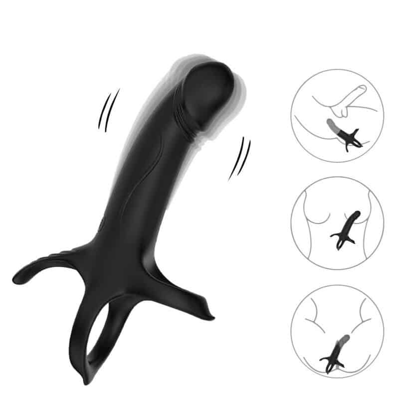 Armony - Dildo Com Anel E Controle Remoto Vibrador Preto - Image 2