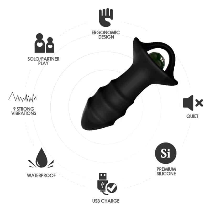 Armony - Vibrador De Dedo Kylin E Controle Remoto De Plug Anal Preto - Image 3
