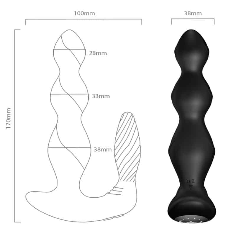 Armony - Vibrador E Estimulador Manfun Plug Anal Controle Remoto Preto - Image 4
