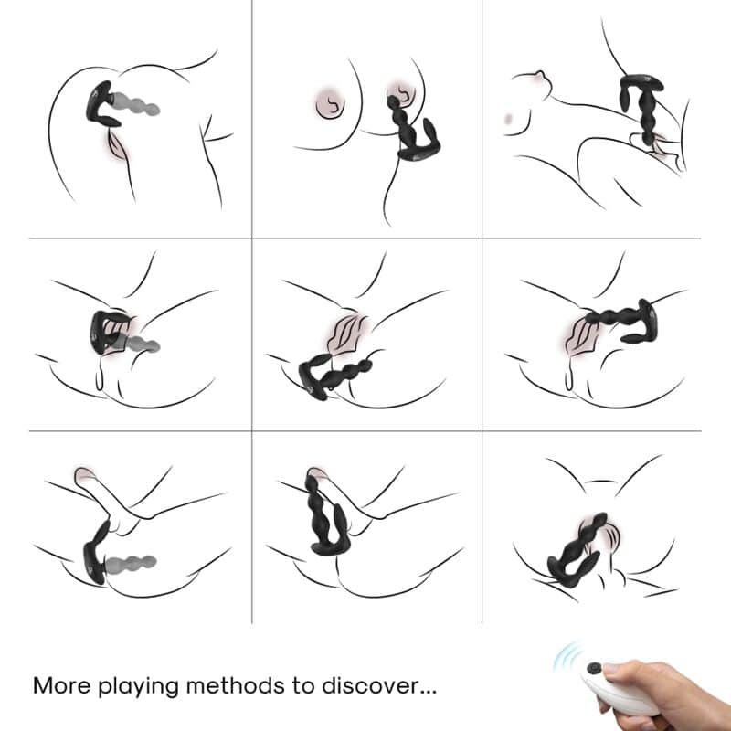 Armony - Vibrador E Estimulador Manfun Plug Anal Controle Remoto Preto - Image 2