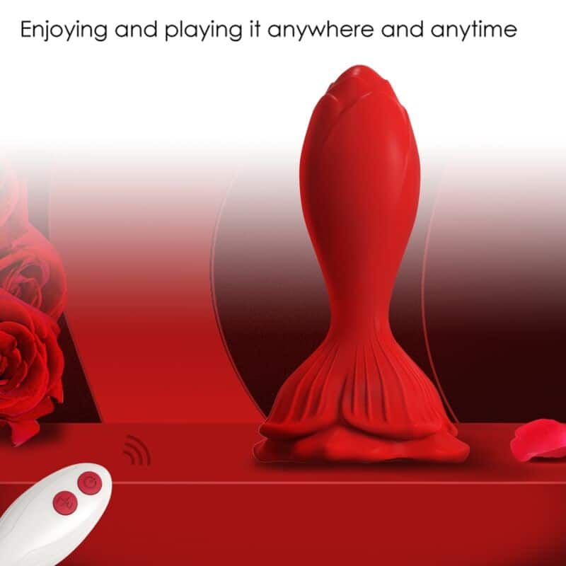 Armony - Vibrador Rosa E Plug Anal Pequeno Controle Remoto Vermelho - Image 4