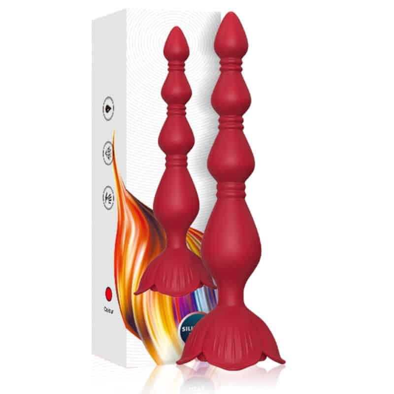 Armony - Pagode Vibrador Rosa E Plug Anal Vermelho - Image 4