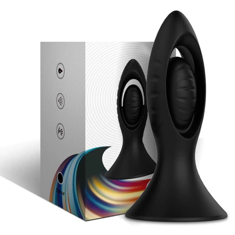 Armony - Vibrador E Plug Anal Silicone Preto - Image 5