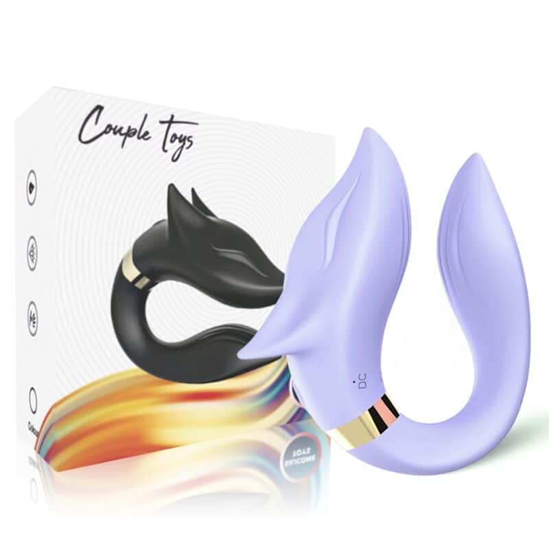 Armony - Vibrador Fox Para Casais Com Controle Remoto Roxo - Image 4