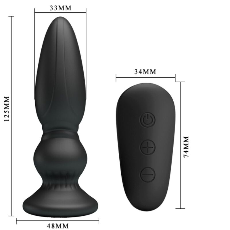 Mr Play - Plugue Anal De Controle Remoto Vibrador Poderoso Preto - Image 5
