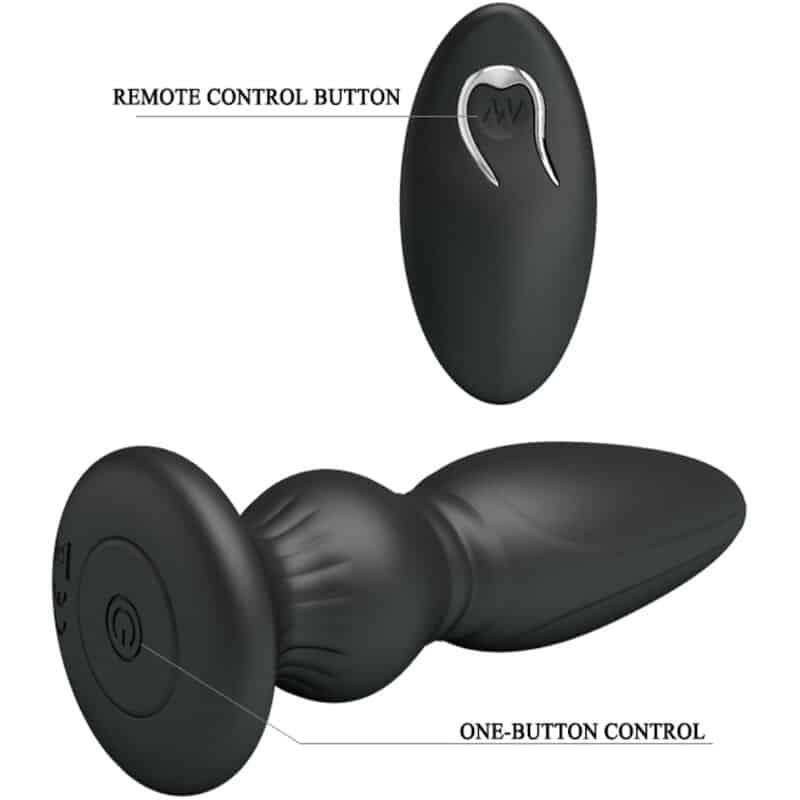 Mr Play - Plugue Anal De Controle Remoto Vibrador Poderoso Preto - Image 7