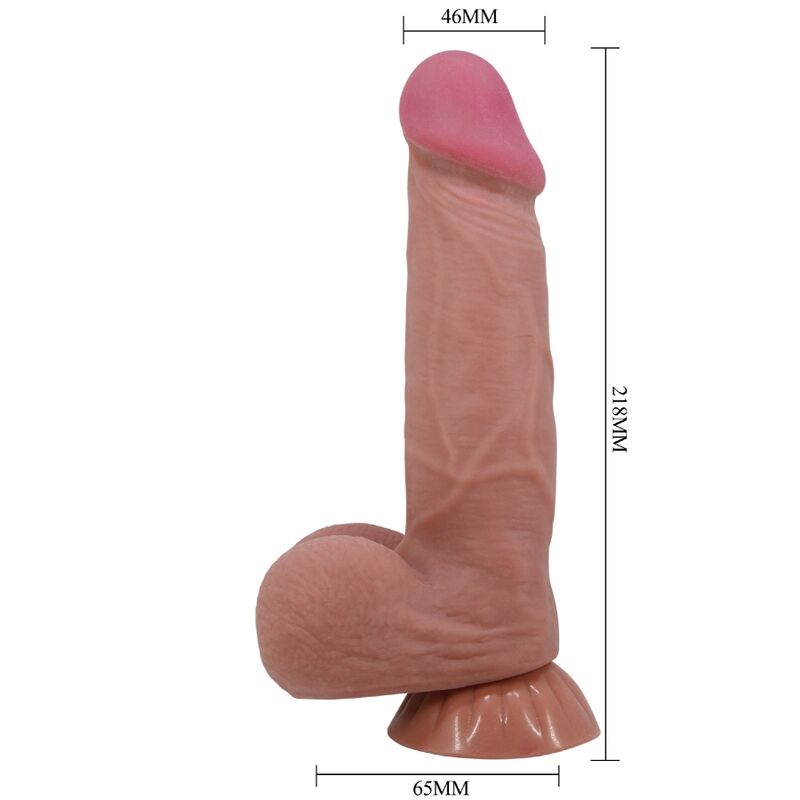 Pretty Love - Série Deslizante Dildo Realístico Com Ventosa Deslizante De Pele Marrom 21,8 Cm - Image 6