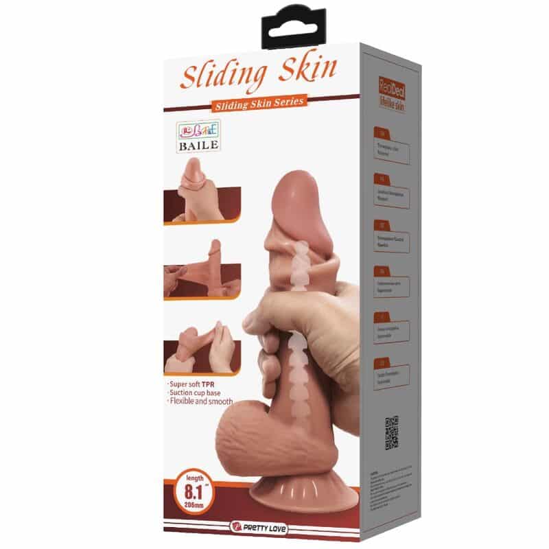 Pretty Love - Série Deslizante Dildo Realístico Com Ventosa Deslizante De Pele Marrom 21,8 Cm - Image 7