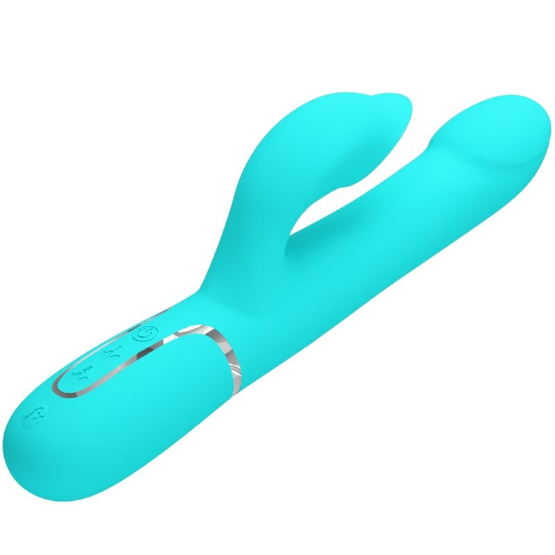 Pretty Love - Vibrador Coelho Pérolas Aqua Verde - Image 3