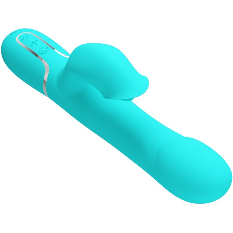 Pretty Love - Vibrador Coelho Pérolas Aqua Verde - Image 4