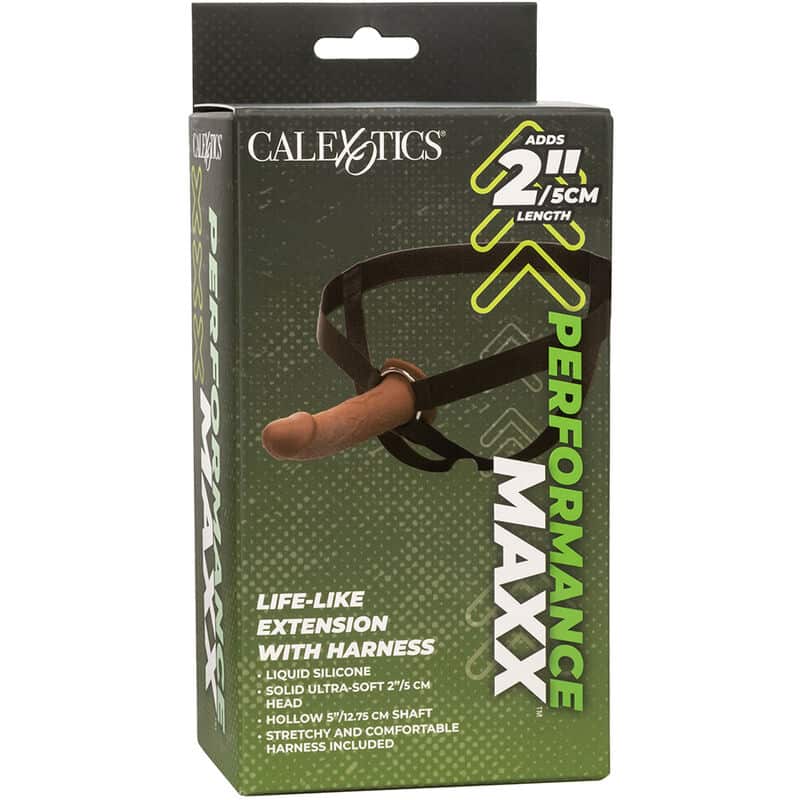 Calexotics - Performance Maxx Life-Like Extension Com Arnês Pele Marrom - Image 16