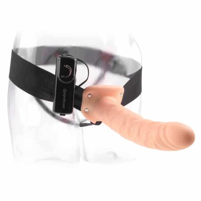 Fetish Fantasy Series - 19 Cm Vibratório Oco Strap-On Marrom - Image 2