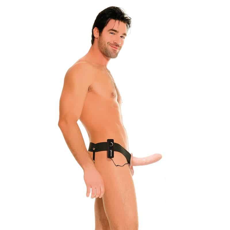 Fetish Fantasy Series - Arnês Vibrador Oco Para Ele E Ela Natural 14cm - Image 5