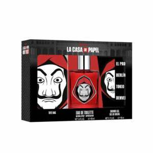 La Casa de Papel Coffret com Eau de Toilette 100 ml, Gel de Banho 150 ml e bolsa