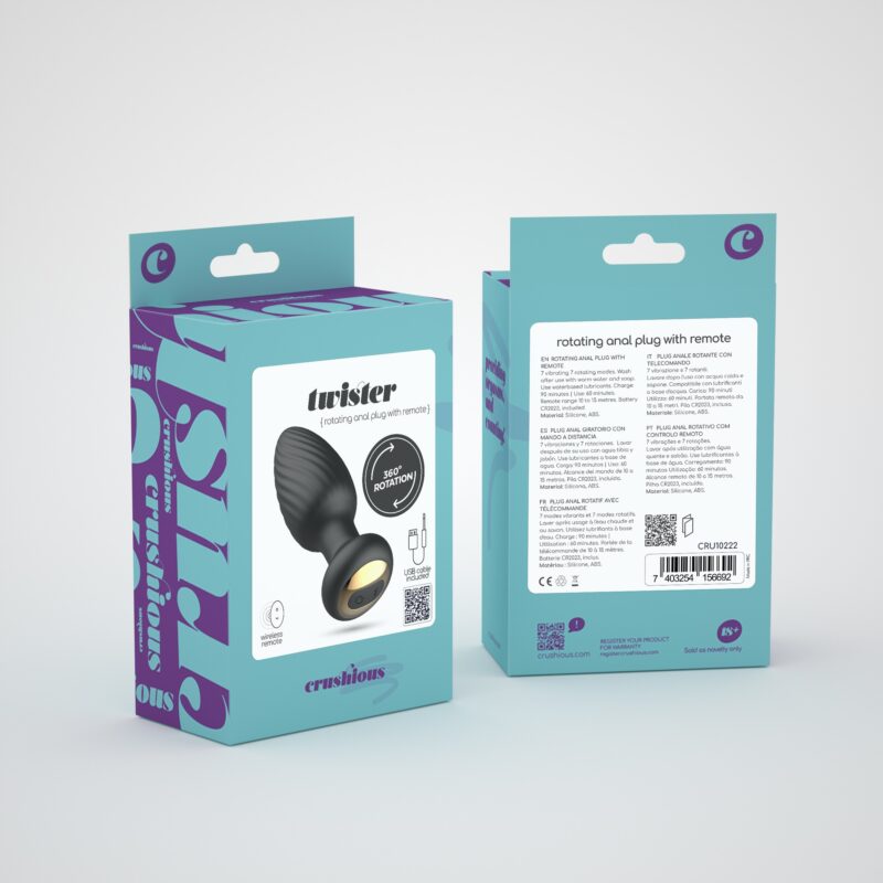 TWISTER PLUG ANAL ROTATIVO COM CONTROLO REMOTO CRUSHIOUS - Image 11