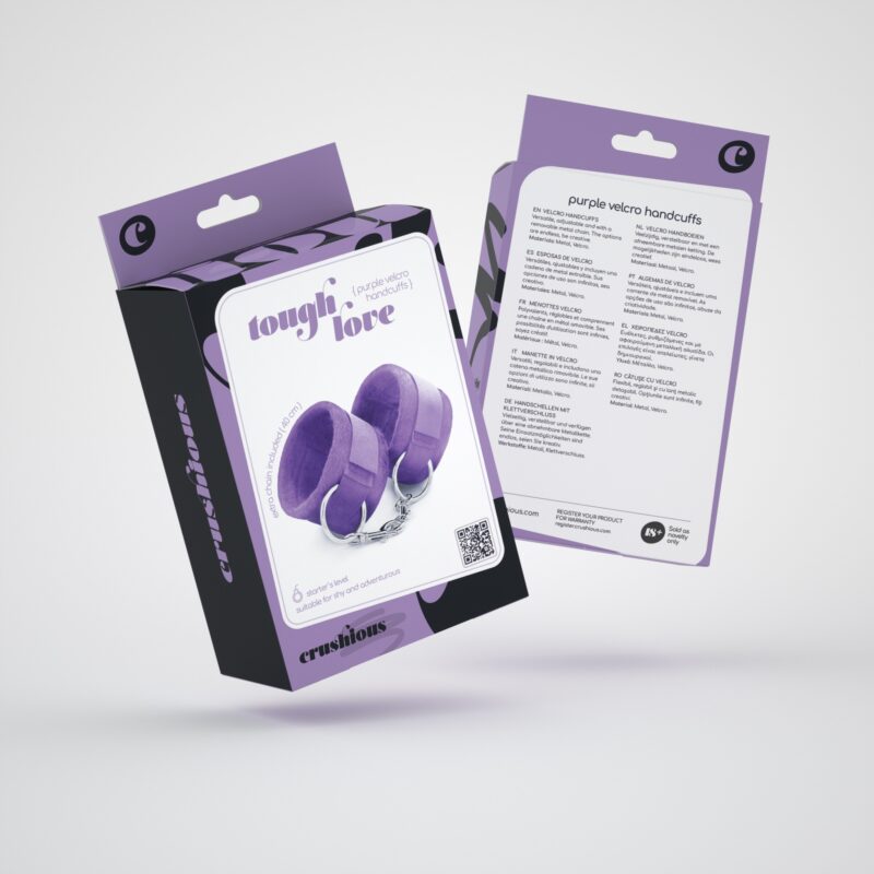 ALGEMAS DE VELCRO TOUGH LOVE COM CORRENTE DE 40CM EXTRA CRUSHIOUS ROXO - Image 7