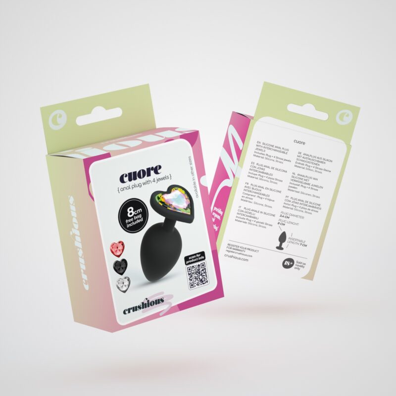 CUORE PLUG ANAL MÉDIO COM 4 JOIAS INTERCAMBIÁVEIS CRUSHIOUS - Image 10
