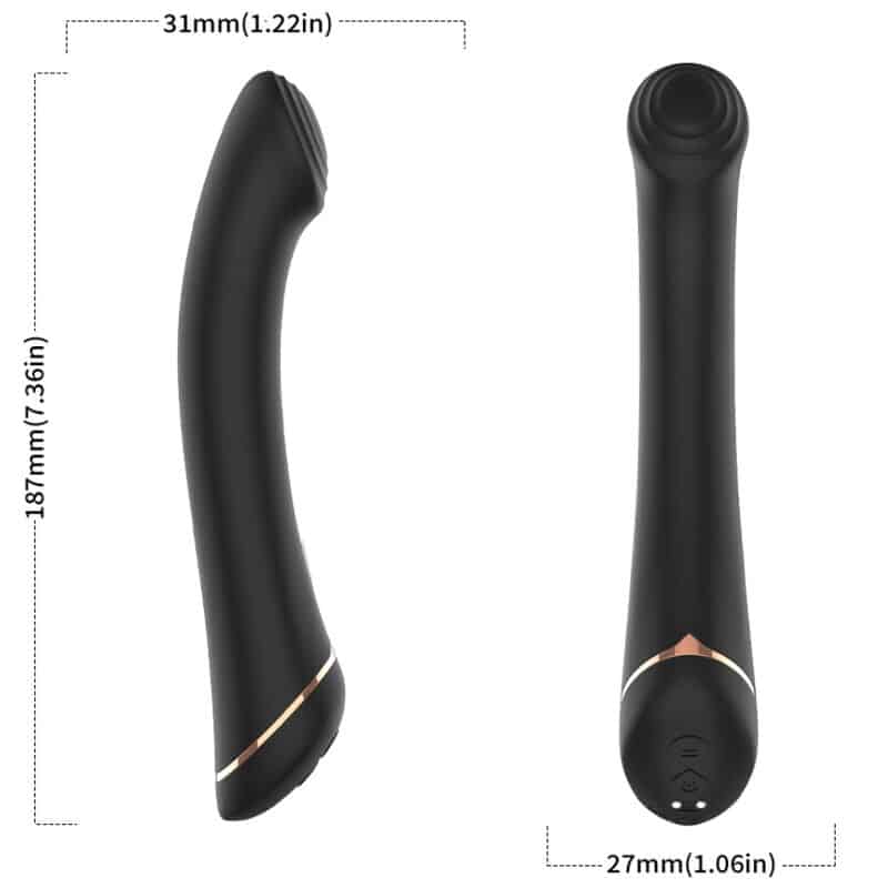 Armony - Vibrador Falt Head Silicone Preto - Image 3