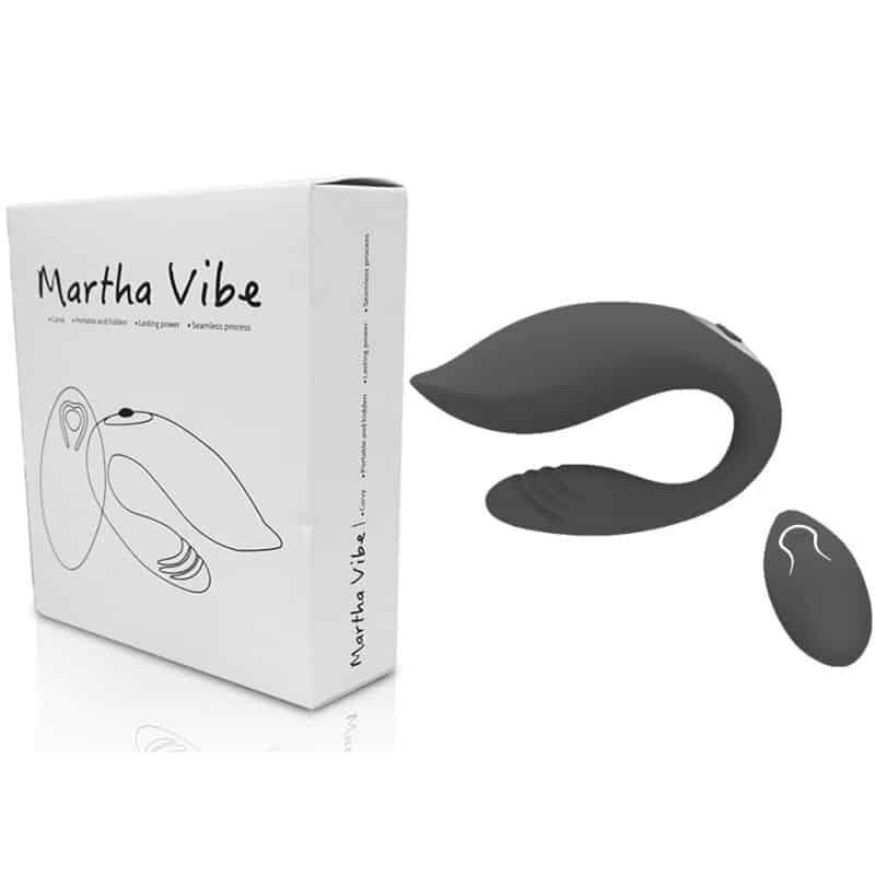 Armony - Martha Vibrador Para Casais Preto Controle Remoto - Image 5