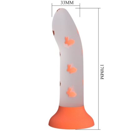 Pretty Love - Dildo Mágico Nightfall Sem Vibração Luminoso Laranja