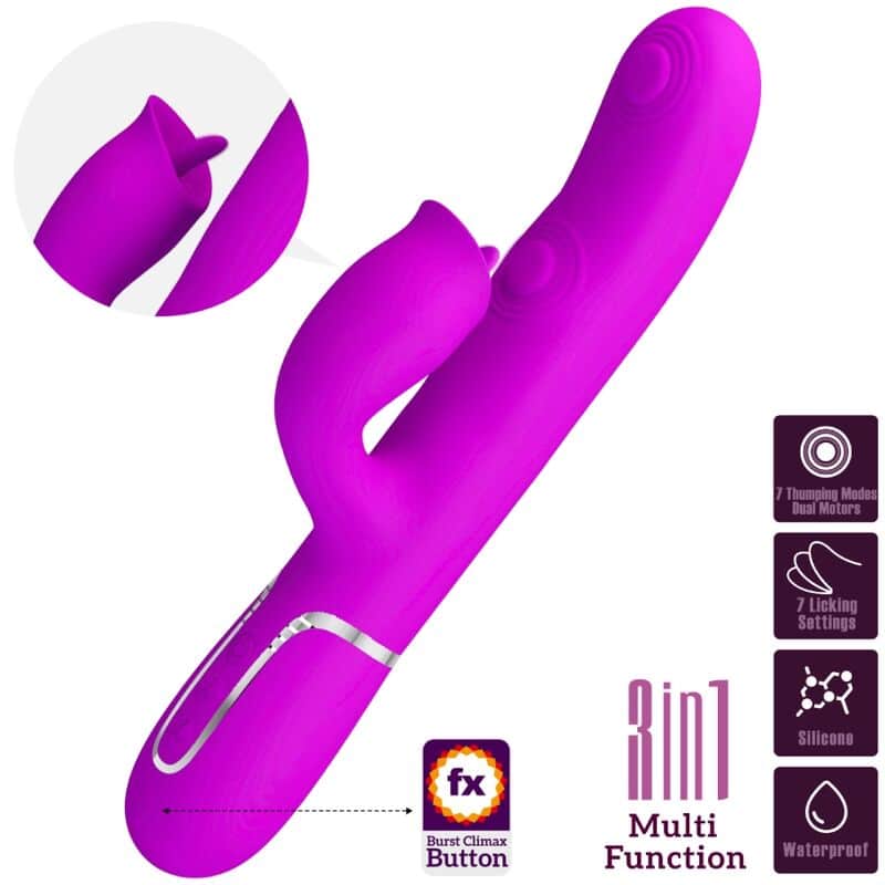Bonito Amor - Vibrador De Coelho Com Lambedura Fúcsia - Image 3