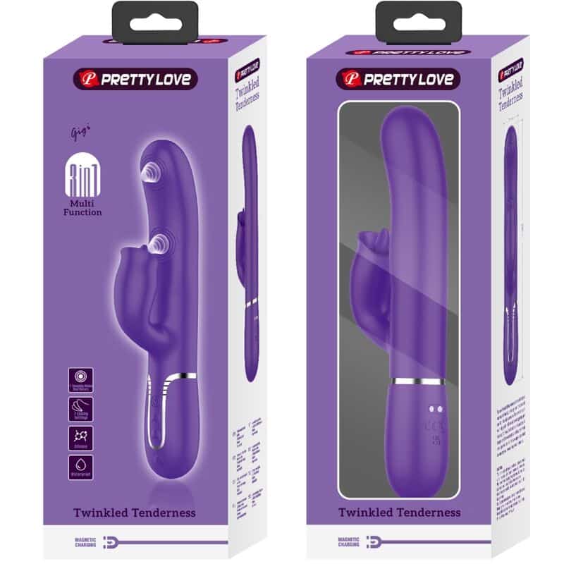 Bonito Amor - Vibrador De Coelho Com Lambida Roxo - Image 4