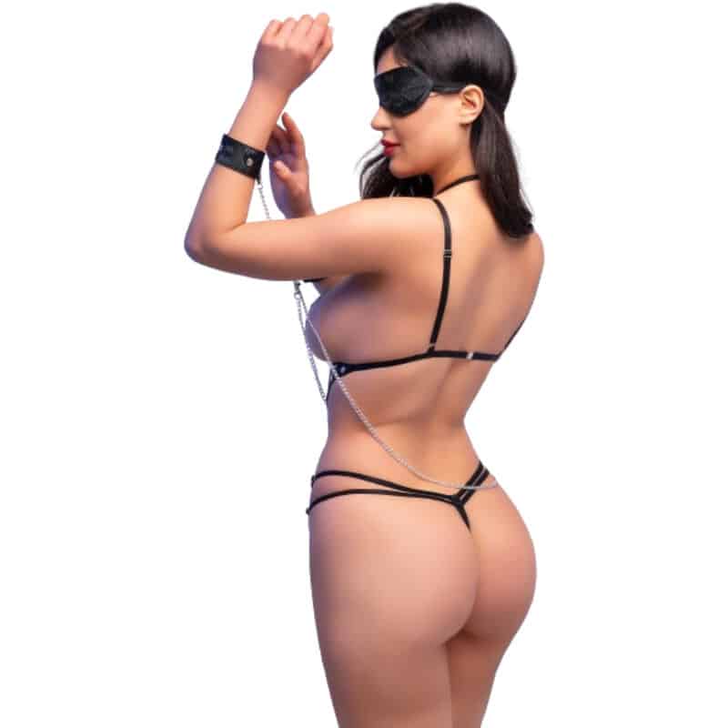 Chilirose - Conjunto Cr 4638 Bodysuit Crotchless Preto S/M - Image 2
