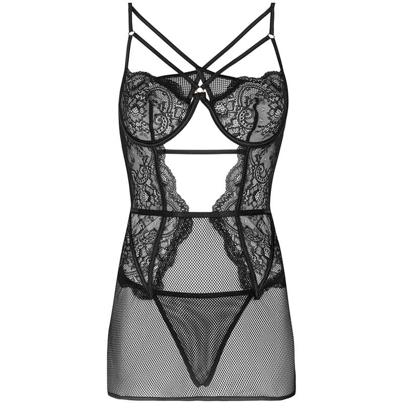 Livco Corsetti Fashion - Camisa Baririn Lc 90633 + Calcinha Preta L/Xl - Image 3