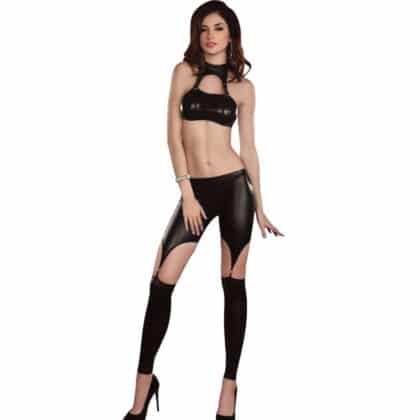 Livco Corsetti Fashion - Busajna Lc 90124 Top + Leggins Preto