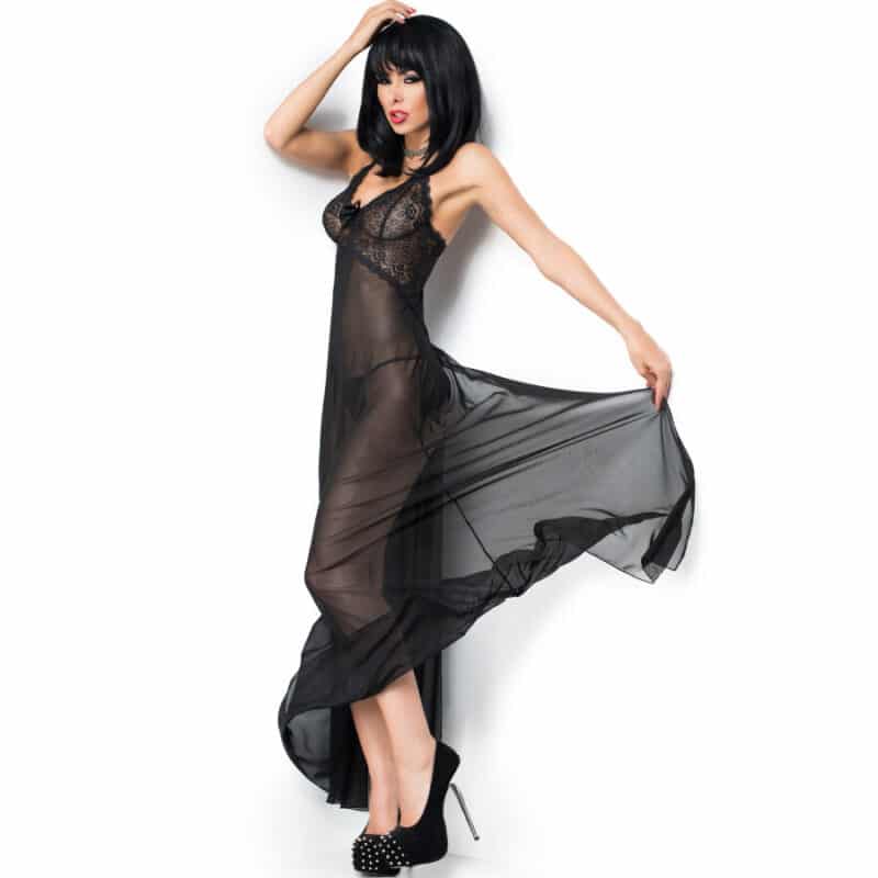 Chilirose - Cr 3883 Babydoll Longo Preto L/Xl - Image 3