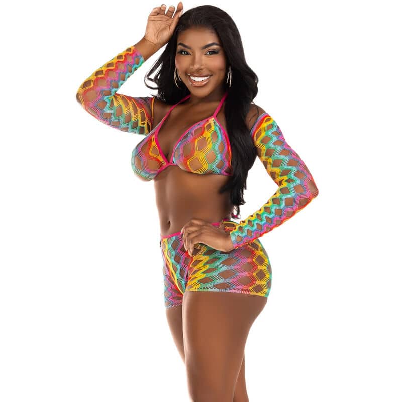 Leg Avenue - Conjunto De Três Peças Multicolor - Image 3