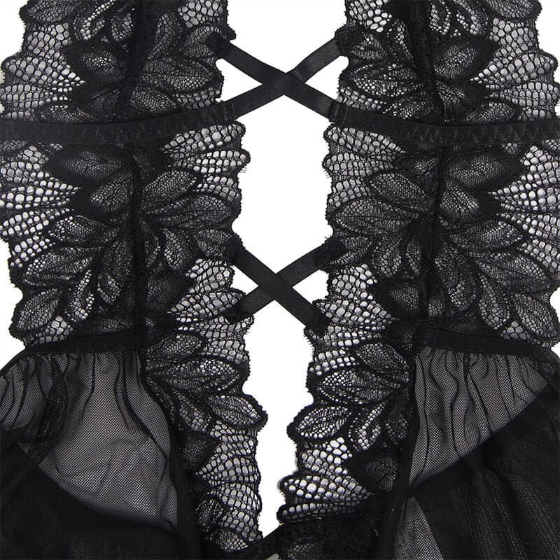 Subblime - Teddy Halter Neck Bare Back Lace Preto L/Xl - Image 7