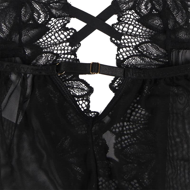 Subblime - Teddy Halter Neck Bare Back Lace Preto L/Xl - Image 8